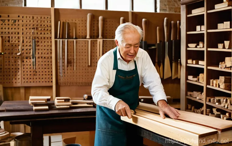 가구디자인 공방 투어 리뷰 - Prompt 1: The Artisan's Workshop and the Essence of Wood**