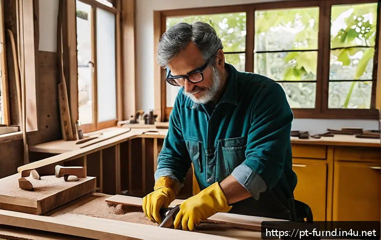 가구디자인 도제식 학습 사례 - A skilled furniture designer in a bright, organized workshop in São Paulo, Brazil, wearing casual bu...